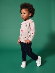 Natural Long Sleeve Christmas 100% Cotton T-Shirt (3mths-7yrs) - Image 2 of 8