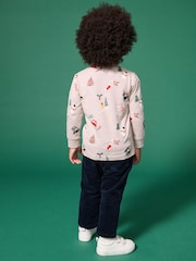 Natural Long Sleeve Christmas 100% Cotton T-Shirt (3mths-7yrs) - Image 3 of 8