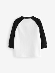 Black/White Long Sleeve Christmas 100% Cotton T-Shirt (3mths-7yrs) - Image 6 of 8