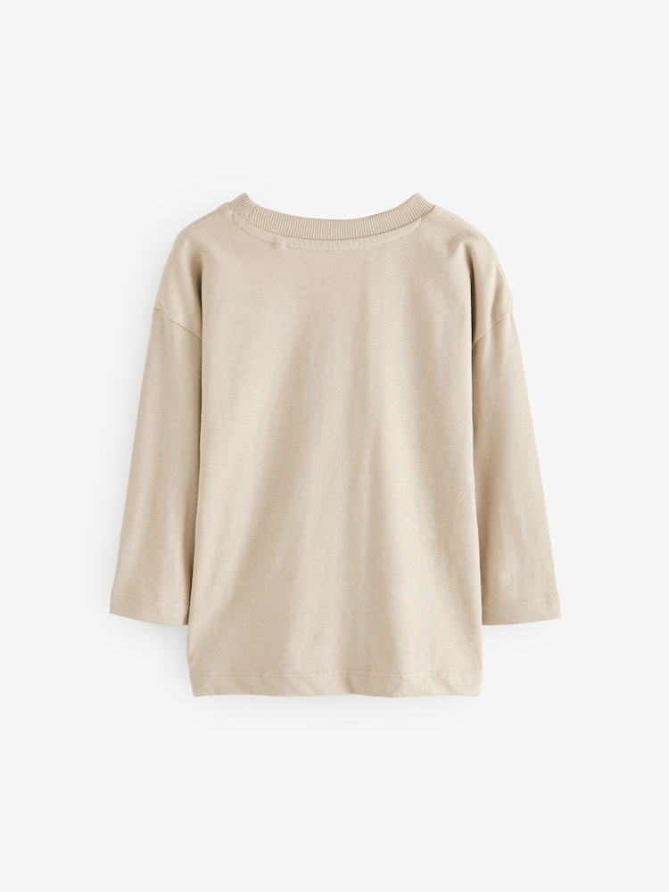 Neutral Brunch Club 100% Cotton Long Sleeve Character T-Shirt (3mths-7yrs) - Image 2 of 4 Neutral Brunch Club 100% Cotton Long Sleeve Character T-Shirt (3mths-7yrs) - Image 2 of 4