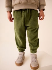 Khaki Green Cord Jersey Cuffed Joggers (3mths-7yrs) - Image 1 of 8