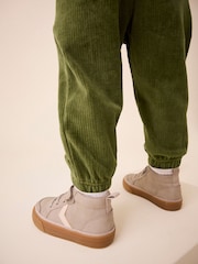 Khaki Green Cord Jersey Cuffed Joggers (3mths-7yrs) - Image 5 of 8