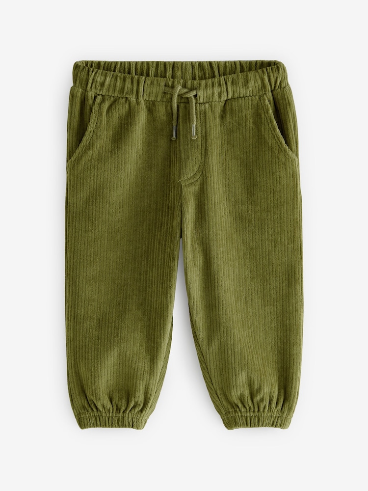 Vert kaki - Velours côtelé Jersey Cuffed Survêtement (3mths-7yrs) - Image 6 of 8