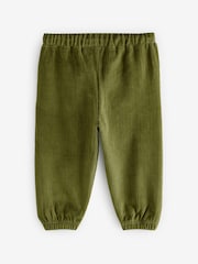 Khaki Green Cord Jersey Cuffed Joggers (3mths-7yrs) - Image 7 of 8
