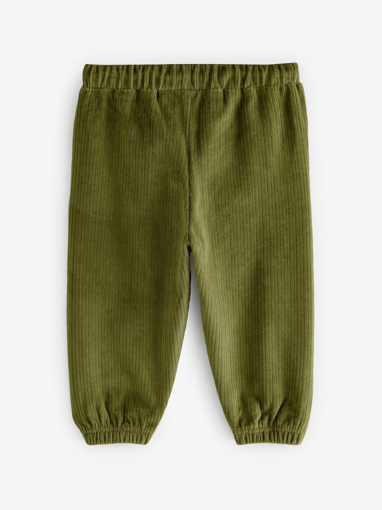 Vert kaki - Velours côtelé Jersey Cuffed Survêtement (3mths-7yrs) - Image 7 of 8