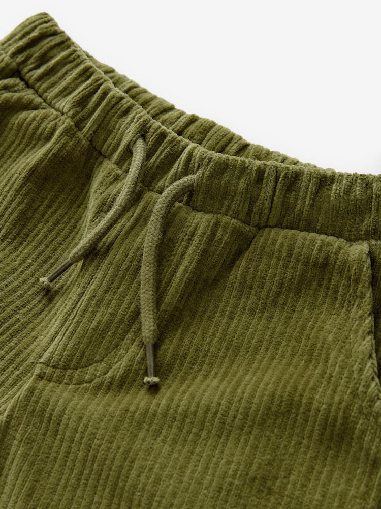 Khaki Green Cord Jersey Cuffed Joggers (3mths-7yrs) - Image 8 of 8