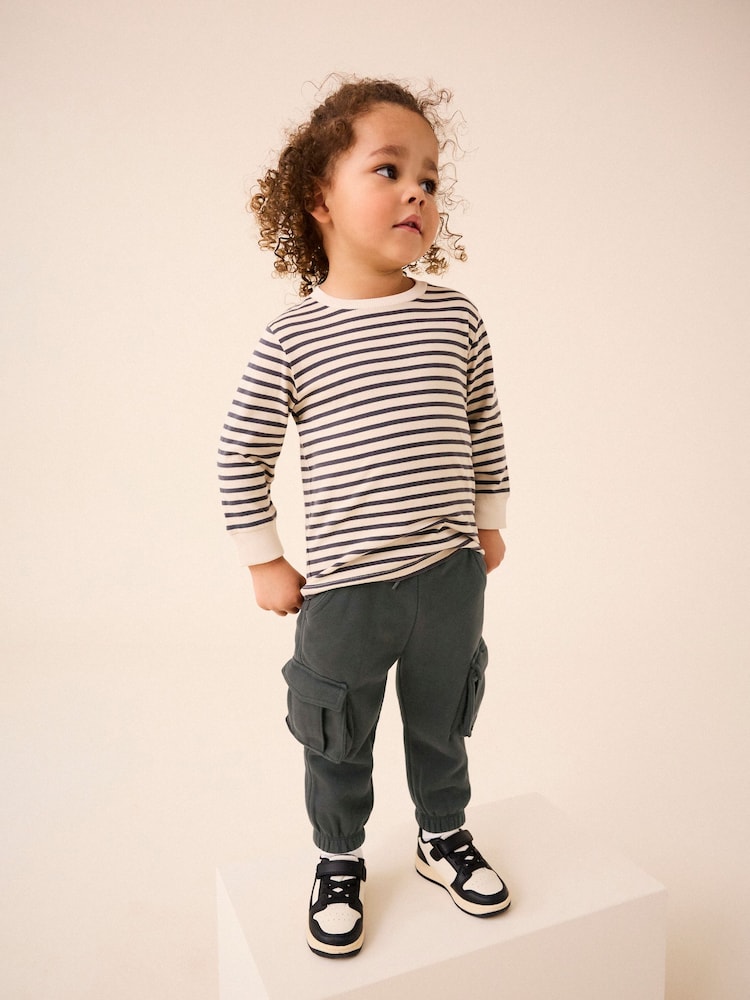Charcoal Grey Utility Multipocket Joggers (3mths-7yrs) - Image 2 of 9