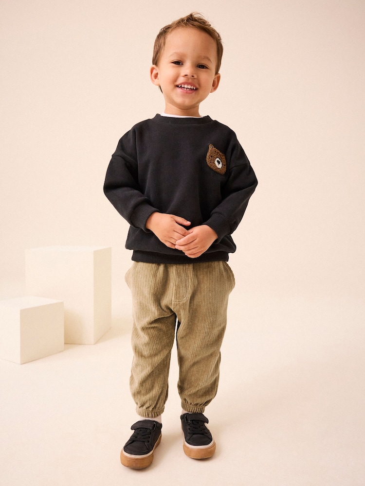 Stone Cord Jersey Cuffed Joggers (3mths-7yrs) - Image 2 of 7
