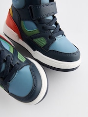 Blue Elastic Lace Touch Fastening High Top Trainers - Image 5 of 5