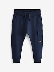 Blue/Dark Green/Charcoal Grey Super Skinny Utility Joggers 3 Pack (3mths-7yrs) - Image 4 of 6