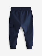 Blue/Dark Green/Charcoal Grey Super Skinny Utility Joggers 3 Pack (3mths-7yrs) - Image 5 of 6