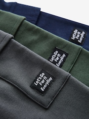 Blue/Dark Green/Charcoal Grey Super Skinny Utility Joggers 3 Pack (3mths-7yrs) - Image 6 of 6