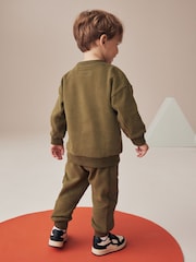 Khaki Green Utility Sweatshirt and Joggers Set (3mths-7yrs) - Image 2 of 5