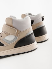 Neutral Elastic Lace Touch Fastening High Top Trainers - Image 4 of 5