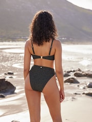 Noir - HautB by Ted Baker de bandeau texturé scintillant Bikini - Image 3 de 7