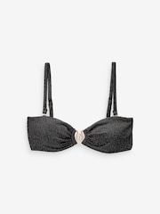 Noir - HautB by Ted Baker de bandeau texturé scintillant Bikini - Image 7 de 7