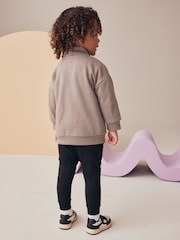 Mink Brown Funnel Zip Neck Sweatshirt and Joggers Set (3mths-7yrs) - Image 2 of 8
