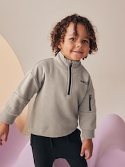 Mink Brown Funnel Zip Neck Sweatshirt and Joggers Set (3mths-7yrs) - Image 5 of 8