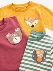 Zelena/modra - Živalski vzorci z dolgimi rokavi Character majica 3 Pack (3mths-7yrs) - Slika 6 iz 6