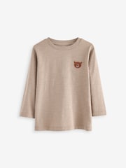 Grey/Brown Woodland Animal Long Sleeve Character T-Shirts 4 Pack (3mths-7yrs) - Image 2 of 7