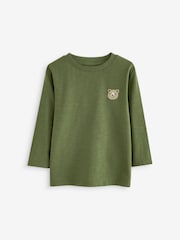 Grey/Brown Woodland Animal Long Sleeve Character T-Shirts 4 Pack (3mths-7yrs) - Image 5 of 7