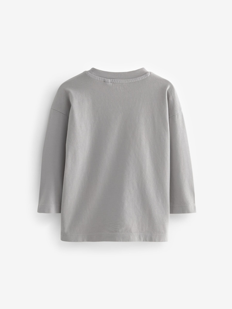 Rust Brown Plain Long Sleeve T-Shirts 5 Pack (3mths-7yrs) - Image 3 of 8