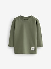 Rust Brown Plain Long Sleeve T-Shirts 5 Pack (3mths-7yrs) - Image 7 of 8
