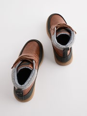 Tan Brown Standard Fit (F) Warm Lined Touch Fastening Boots - Image 3 of 6