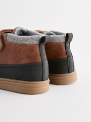 Tan Brown Standard Fit (F) Warm Lined Touch Fastening Boots - Image 5 of 6