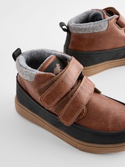 Tan Brown Standard Fit (F) Warm Lined Touch Fastening Boots - Image 6 of 6