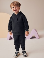 Black Utility Hoodie and Joggers Set (3mths-7yrs) - Image 1 of 4