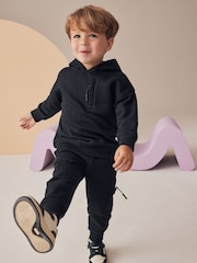 Black Utility Hoodie and Joggers Set (3mths-7yrs) - Image 2 of 4