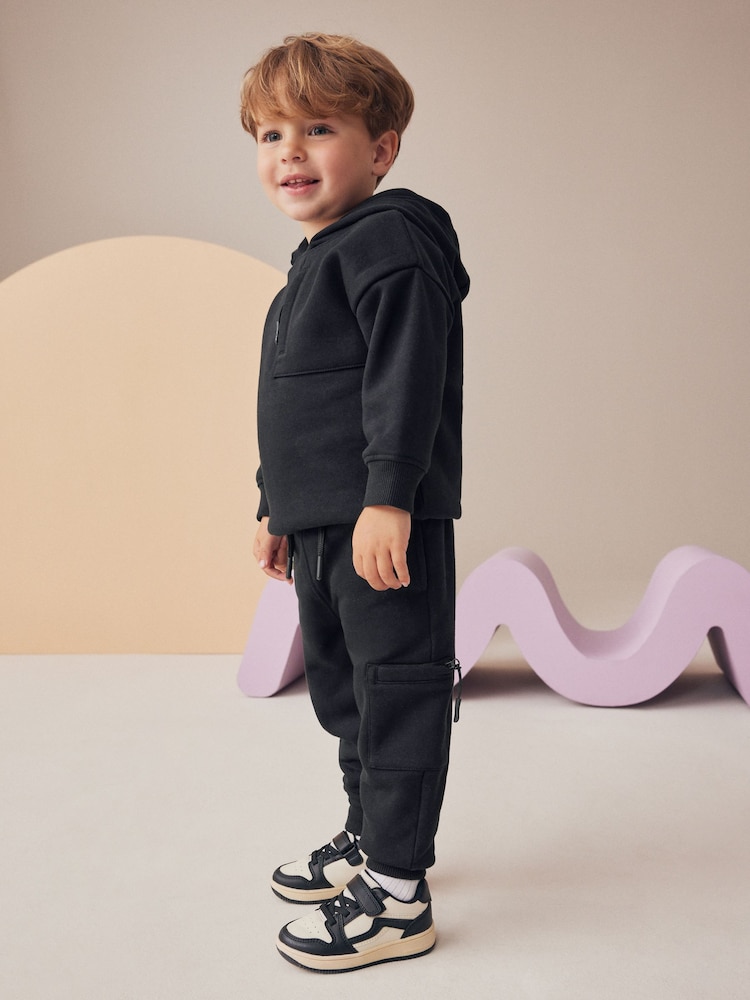 Black Utility Hoodie and Joggers Set (3mths-7yrs) - Image 4 of 4