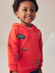 Red/Navy Blue Character Badges Hoodie and Joggers Set (3mths-7yrs) - Image 2 of 8
