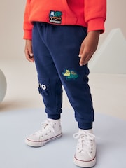 Red/Navy Blue Character Badges Hoodie and Joggers Set (3mths-7yrs) - Image 4 of 8