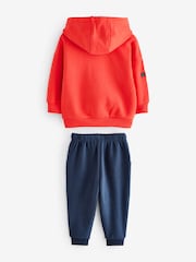 Red/Navy Blue Character Badges Hoodie and Joggers Set (3mths-7yrs) - Image 7 of 8
