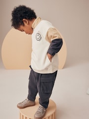 Ecru Colourblock Utility Funnel Zip Neck and Jogger Set (3mths-7yrs) - Image 4 of 6