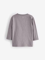 Grey Bear 100% Cotton Long Sleeves Semi Plain T-Shirt (3mths-7yrs) - Image 2 of 3