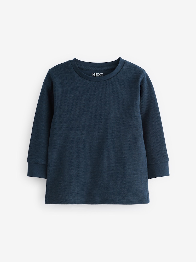 Burgundy Red 100% Cotton Long Sleeve T-Shirts 3 Pack (3mths-7yrs) - Image 2 of 7