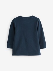Burgundy Red 100% Cotton Long Sleeve T-Shirts 3 Pack (3mths-7yrs) - Image 3 of 7