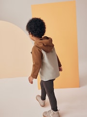 Braun mit Bär - Set aus Langarm-Hoodie und Leggings, 100 % Baumwolle (3 Monate -7Jahre) - Bild 3 von 7