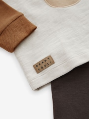 Braun mit Bär - Set aus Langarm-Hoodie und Leggings, 100 % Baumwolle (3 Monate -7Jahre) - Bild 7 von 7