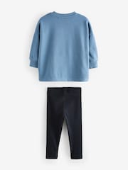 Blue Long Sleeve Top and Leggings Set (3mths-7yrs) - Image 7 of 8