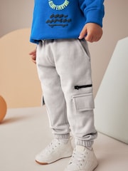 Cobalt Blue Monkey Sweatshirt and Utility Joggers 2 Piece Set (3mths-7yrs) - Image 6 of 9