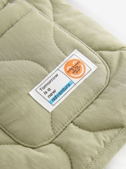 Khaki/Stone Quilted Gilet and Utility Joggers 3 Piece Set (3mths-7yrs) - Image 9 of 10