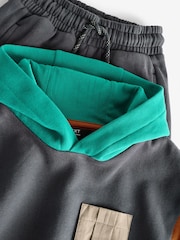 Rust Brown - Conjunto de moletom e joggers Colourblock (3meses a7anos) - Imagem 10 de 10