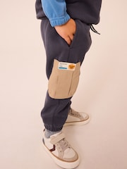 Rust Brown - Conjunto de moletom e joggers Colourblock (3meses a7anos) - Imagem 5 de 10