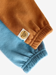 Rust Brown - Conjunto de moletom e joggers Colourblock (3meses a7anos) - Imagem 9 de 10