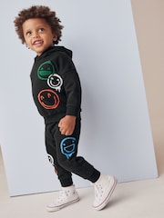 Black Graffiti All-Over Printed Hoodie and Joggers Set (3mths-7yrs) - Image 2 of 7
