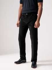 Black Micro Corduroy 5 Pocket Chinos Trousers - Image 1 of 11